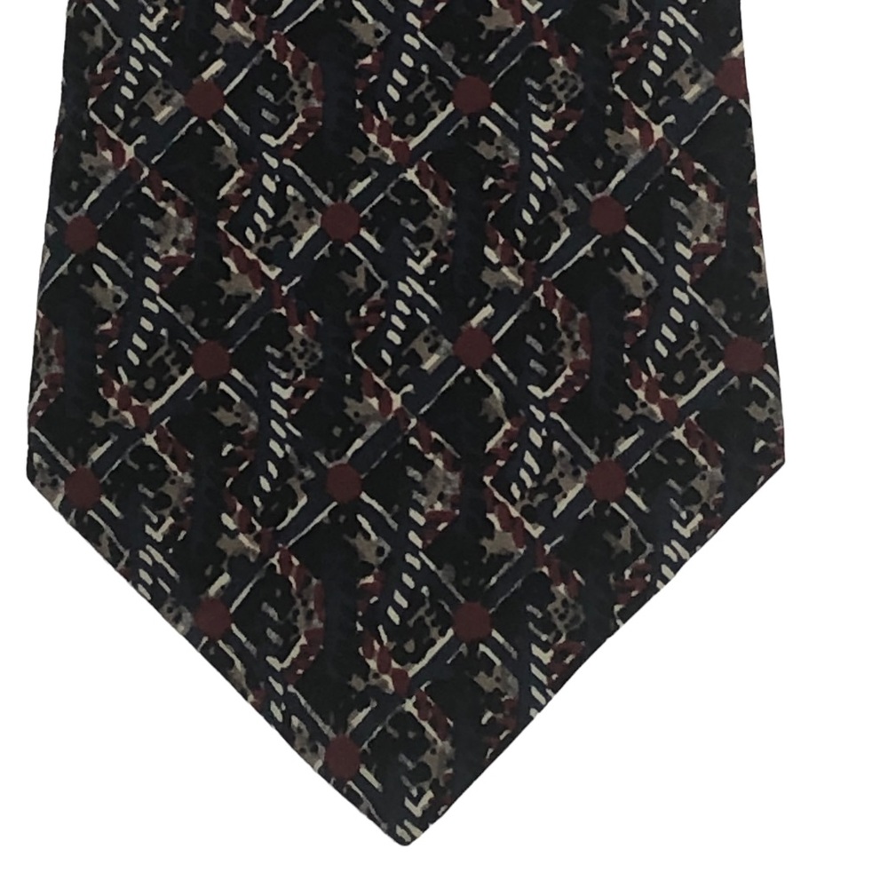Farrah Multicolored Abstract Print Silk Tie - Picture 9 of 13